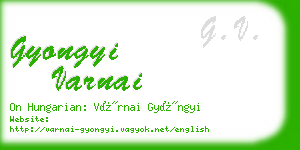 gyongyi varnai business card